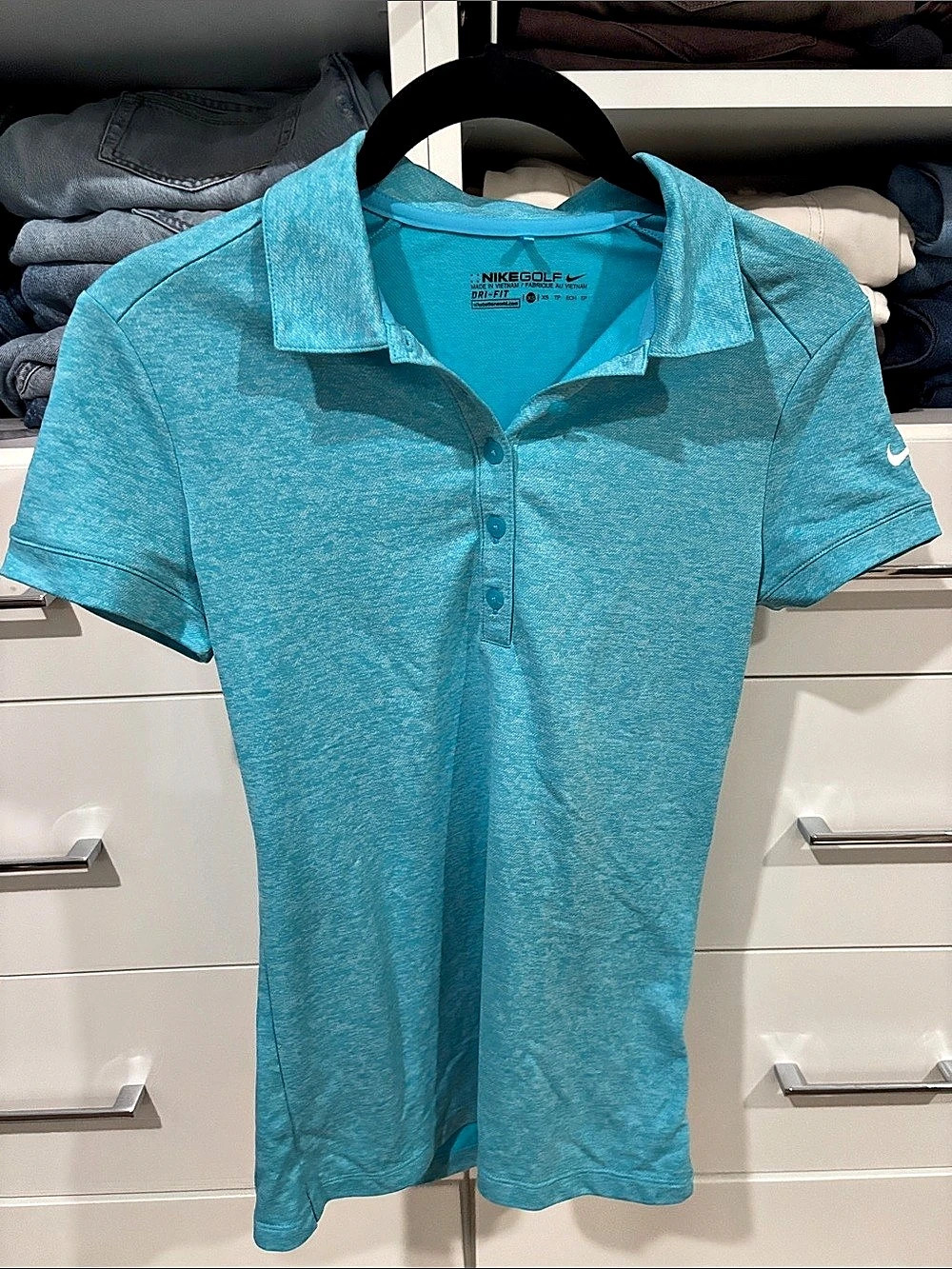 Nike Women's Polo Shirt in Blue Size XS Like New